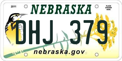 NE license plate DHJ379