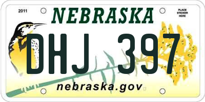 NE license plate DHJ397