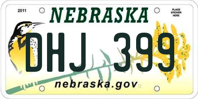 NE license plate DHJ399