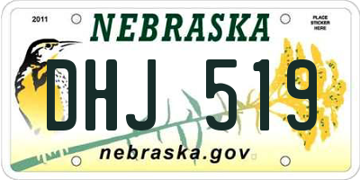 NE license plate DHJ519