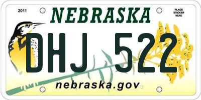 NE license plate DHJ522
