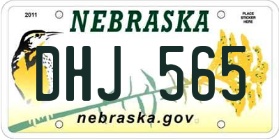 NE license plate DHJ565