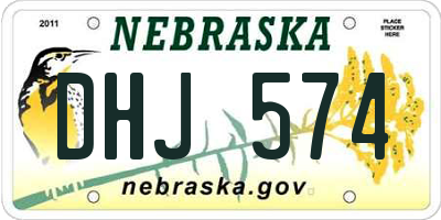 NE license plate DHJ574