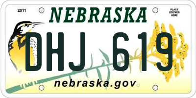 NE license plate DHJ619