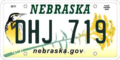 NE license plate DHJ719