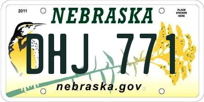 NE license plate DHJ771