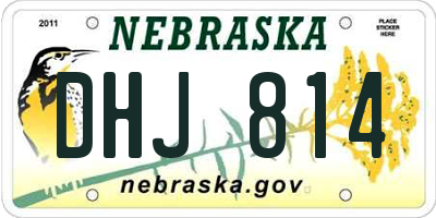 NE license plate DHJ814