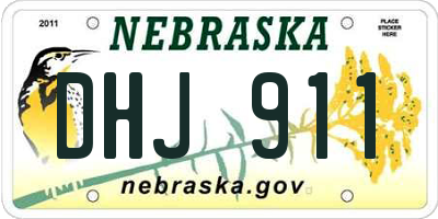 NE license plate DHJ911