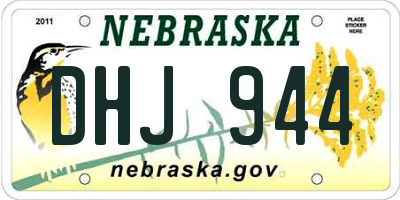 NE license plate DHJ944