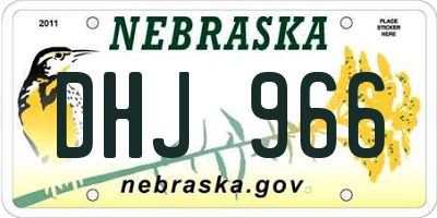 NE license plate DHJ966