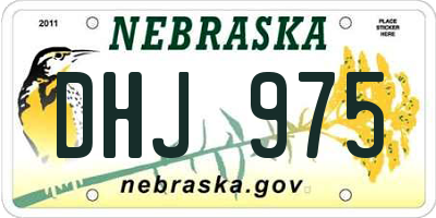 NE license plate DHJ975
