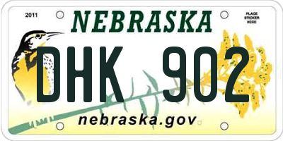 NE license plate DHK902