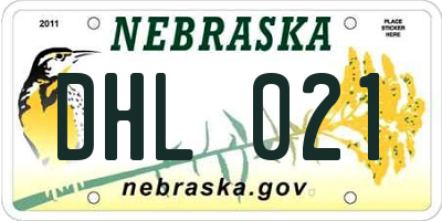 NE license plate DHL021