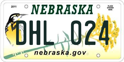 NE license plate DHL024