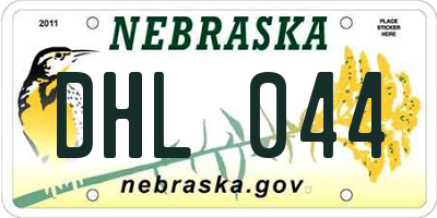 NE license plate DHL044