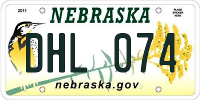 NE license plate DHL074