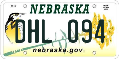 NE license plate DHL094