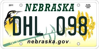 NE license plate DHL098