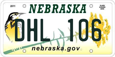 NE license plate DHL106