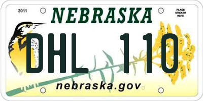 NE license plate DHL110