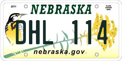 NE license plate DHL114