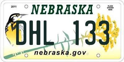 NE license plate DHL133