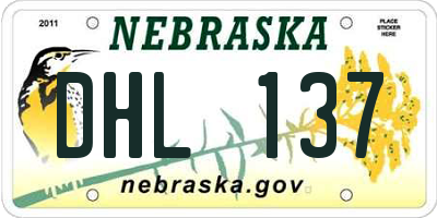 NE license plate DHL137