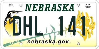 NE license plate DHL141