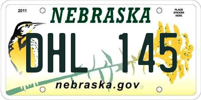 NE license plate DHL145