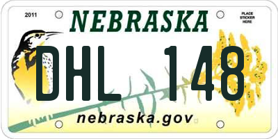 NE license plate DHL148