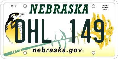 NE license plate DHL149