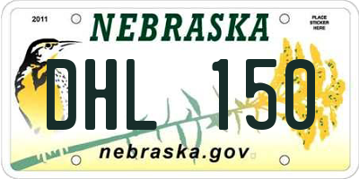 NE license plate DHL150