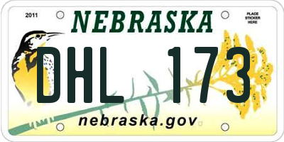 NE license plate DHL173