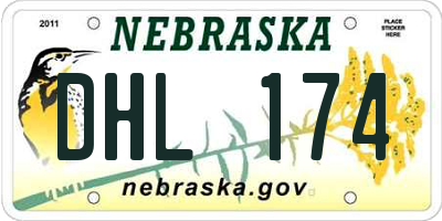NE license plate DHL174