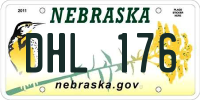 NE license plate DHL176