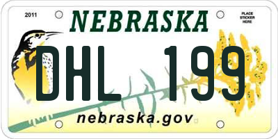 NE license plate DHL199