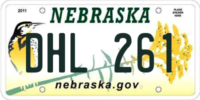 NE license plate DHL261