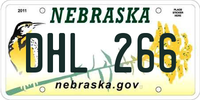 NE license plate DHL266