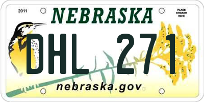 NE license plate DHL271