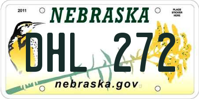 NE license plate DHL272