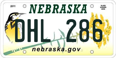 NE license plate DHL286