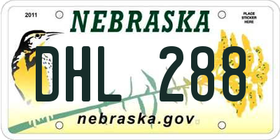 NE license plate DHL288