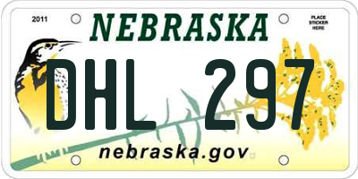 NE license plate DHL297