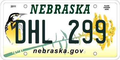 NE license plate DHL299