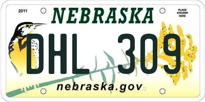 NE license plate DHL309