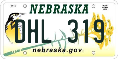 NE license plate DHL319