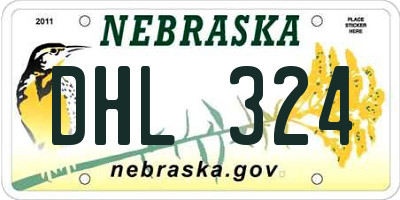 NE license plate DHL324