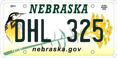 NE license plate DHL325