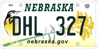 NE license plate DHL327