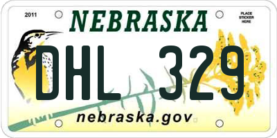 NE license plate DHL329